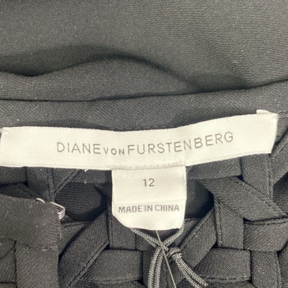 Diane Von Furstenberg sleeveless crochet top midi dress-Size 6 Black Hope Dress - Picture 5 of 7